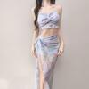 Split Swimsuit Women's Bikini Three-piece Seaside Vacation Conservative Belly Cover Slimming Hot