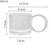 BR250ml Creative Relief Glass Water Cup Transparent Mug Office Afternoon Tea Coffee Cup Household Beverage Milk Drinking SetEY