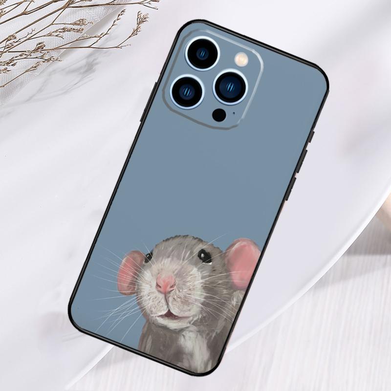 Mouse Rat Phone Case For iPhone 16 Pro Max 15 14 12 11 13 17 Pro Max Plus 12 13 Mini 16e 17 Air Cover