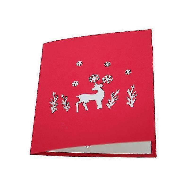 25-26 5pcs 3D Christmas Greeting Cards - Holiday Blessing Cards for Festive Season