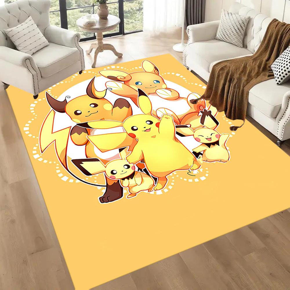 Pikachu Minimalist Artwork Square rugs are a great choice for living rooms, bedrooms, home décor, and as gifts.