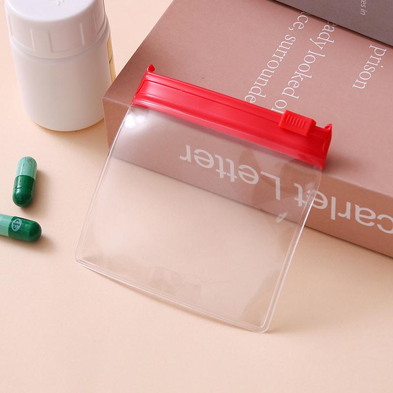 10 Pieces Reusable Zipper Pill Bags Medicine Storage Bags Translucent Self-Sealing Travel Bags Medicine Dispensing Storage Bags