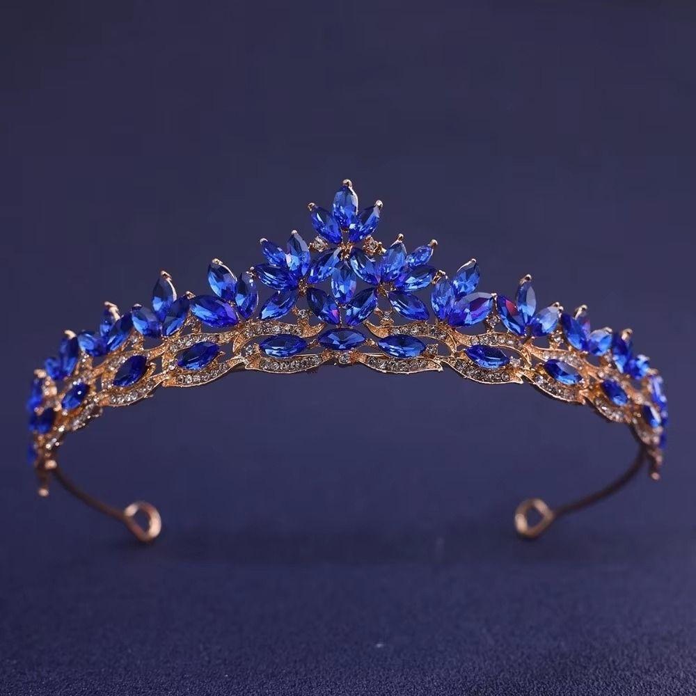 Elegant Baroque Crystal Crown Sparkling Luxury Crystal Tiara  Gorgeous Accessories