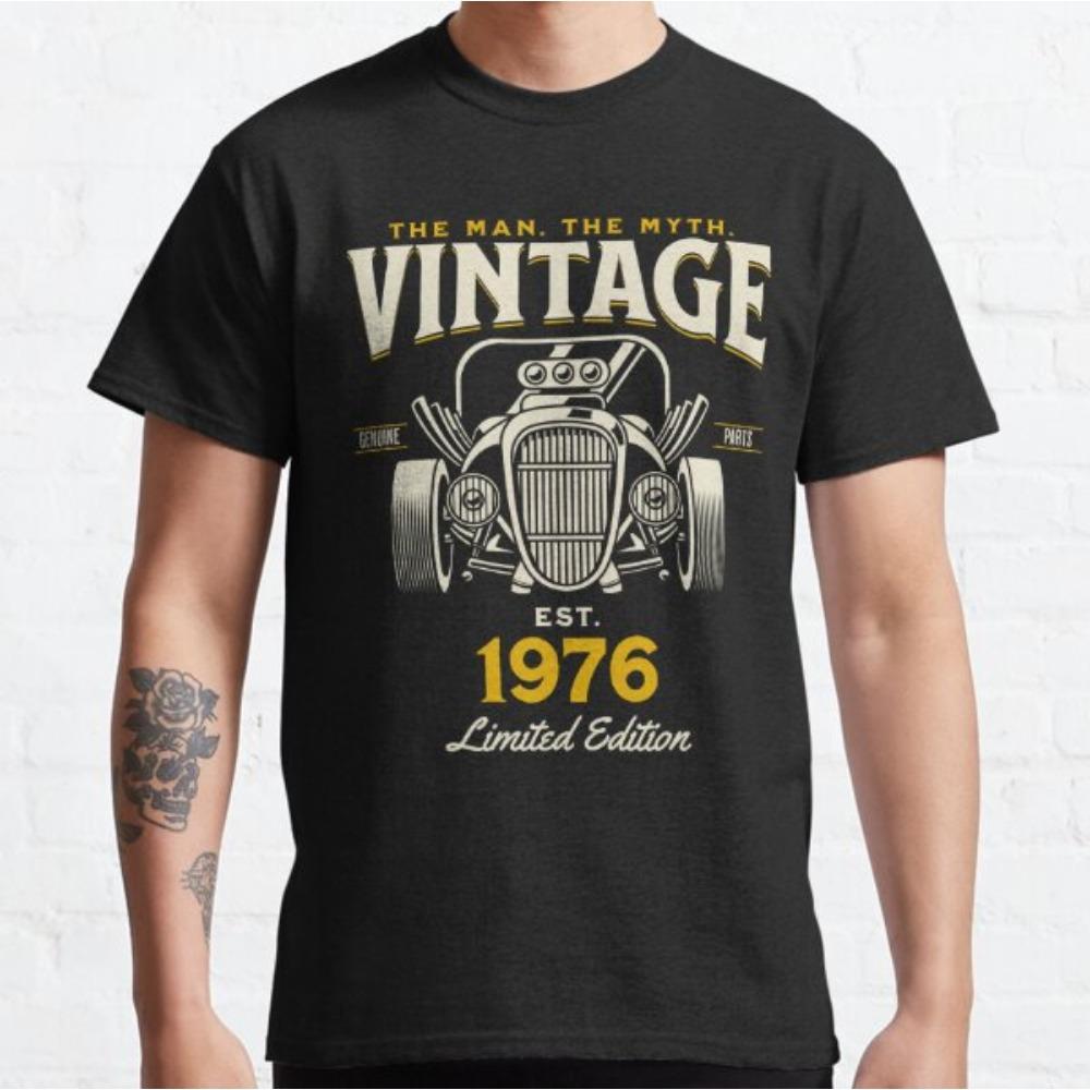 Made In 1976 50 Years of Being Awesome Vintage 50th Birthday T-shirts Men Casual Tee Loose Streetwear T Shirt Top Clothing