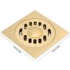 Copper Floor Drain Square Large Caliber Hair Catcher Durable Bathroom Drainer  Kitchen