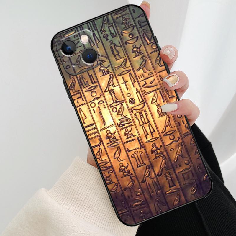 Egyptian Hieroglyphics Symbols Phone Case For iPhone 17 Pro Max 14 13 12 11 15 16 Pro Max mini 16 15 Plus 16e 17 Air Cover