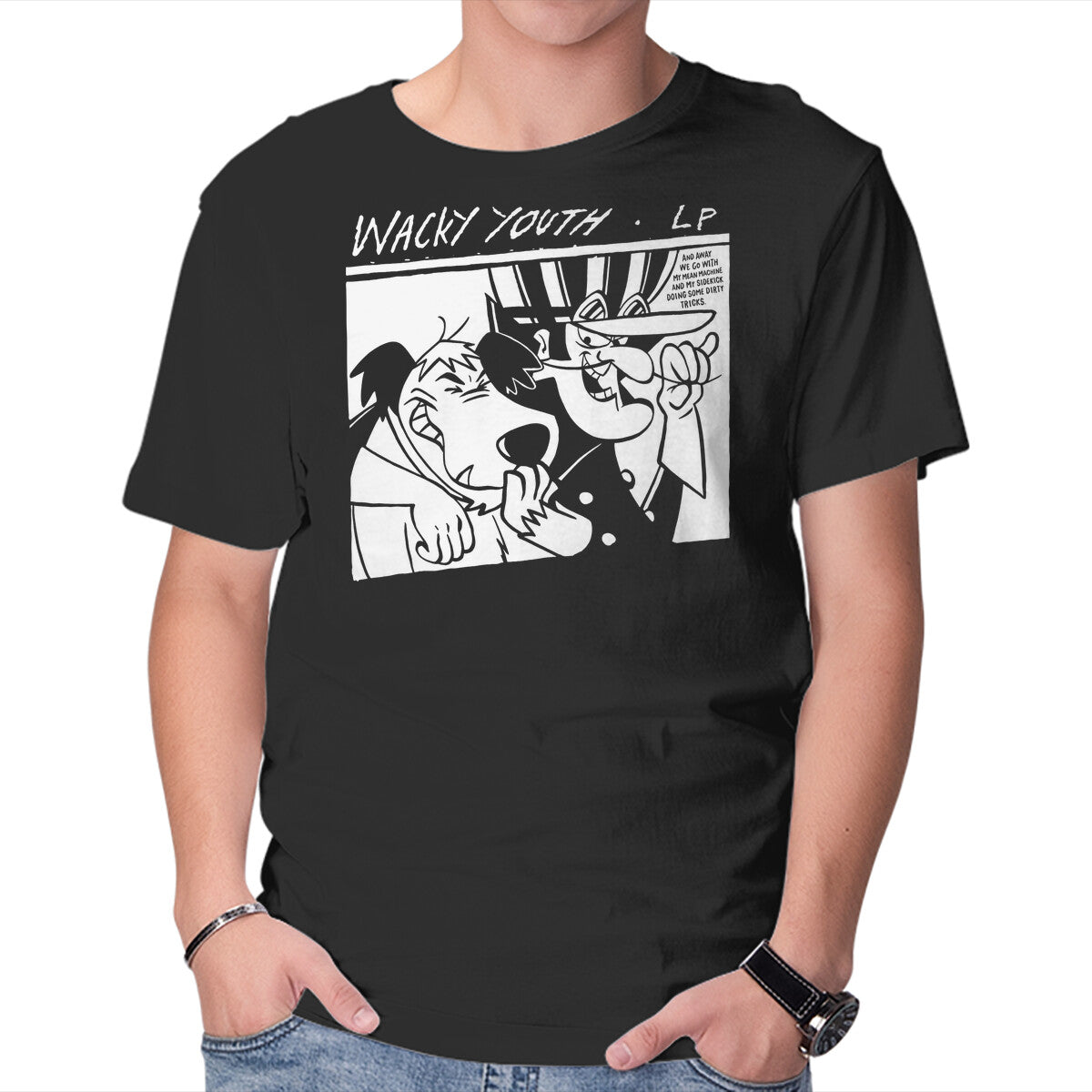 Unisex Crew Neck T-Shirt Wacky Youth Graphic Short Sleeve Casual Tee M