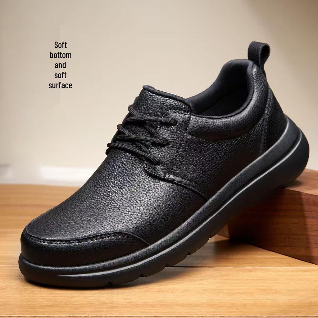 Herren Freizeit-Slipper aus Leder - Weiche Sohle & Obermaterial, Ideal für Menschen mittleren Alters und ältere Menschen.