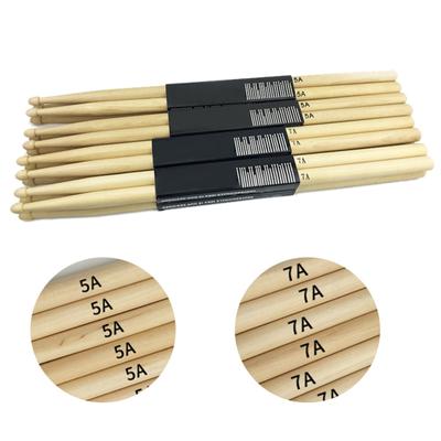 1Pair Lightweight 5A 7A Maple Accessory Part Drum Sticks Music Wood Drumsticks