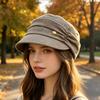 New Autumn and Winter Small Standard Pleated Cap, Fashionable Literary and Retro Newsboy Hat, Versatile Temperament and Small Face