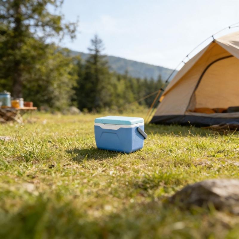 High Capacity Cooling Box Insulated Food Container Insulation Cooling Case Plastic Texture for Car Camping Outdoor