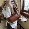 Women Fashion PU Leather Pillow Top Handle Shoulder Bags Retro Solid Color Underarm Bags With Small Purse Female Handbags ARI