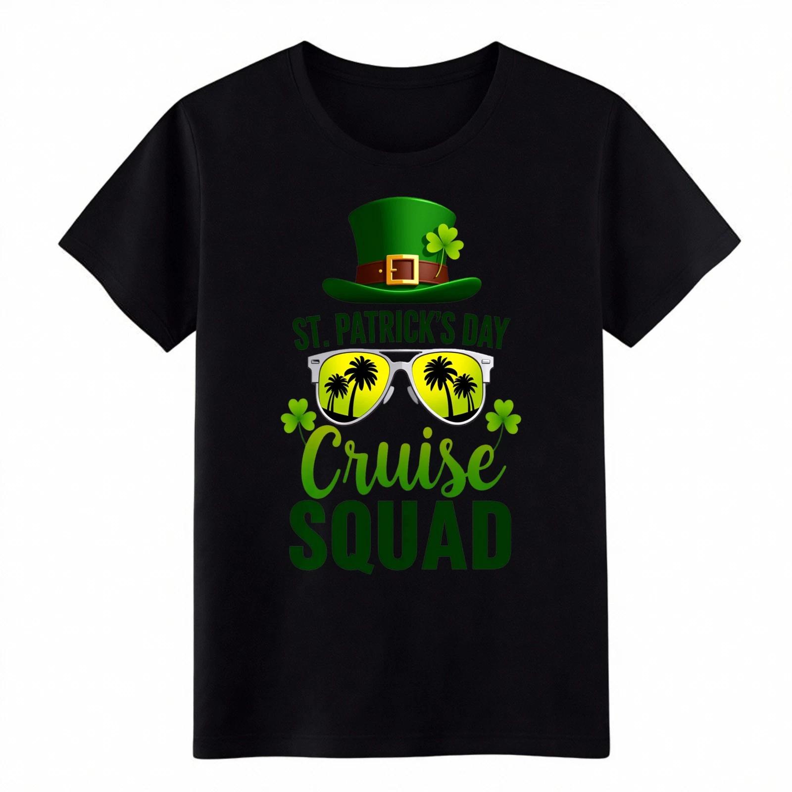 St. Patrick s Day Cruise Squad Graphic T-Shirt-Palm Tree Sunglasses Unisex Tee S