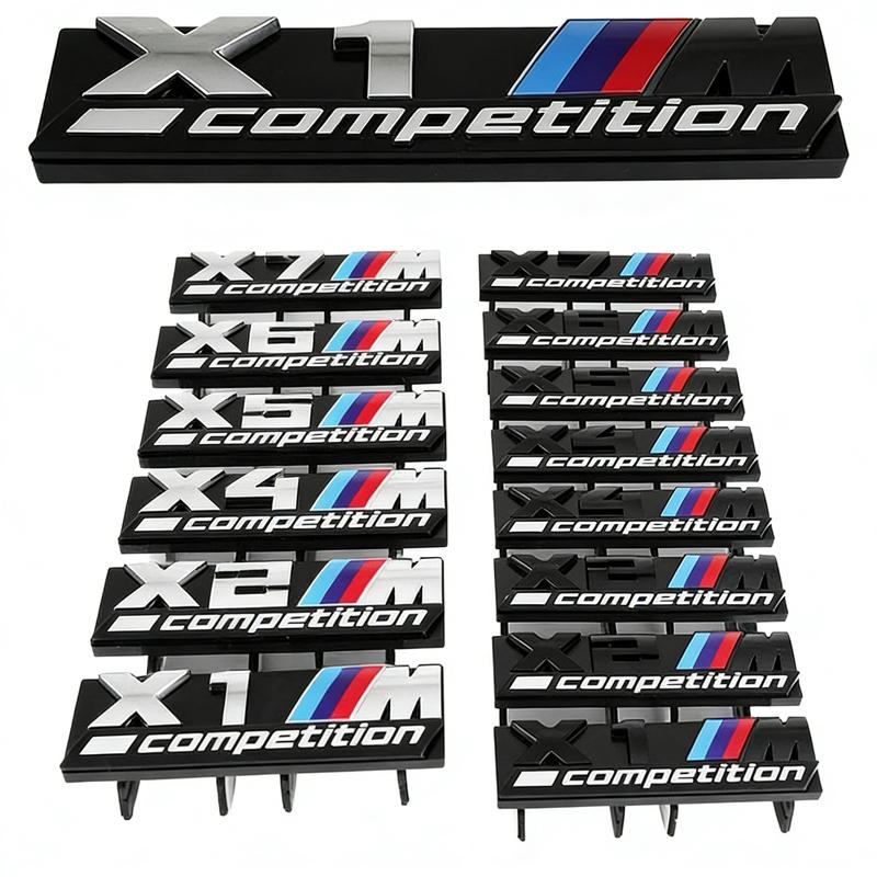 3D ABS M Competition Grille Badge Front Emblem For BMW X1 X3 X5 E30 E53 E83 F06 F07 F10 F16 F22 F25 G05 G15 G29 G30 accessories