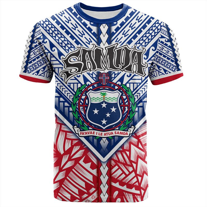 Maglietta alla moda con stampa 3D hawaiana Uomo Maglietta grafica polinesiana Moda Maniche corte Abbigliamento maschile Top Magliette oversize