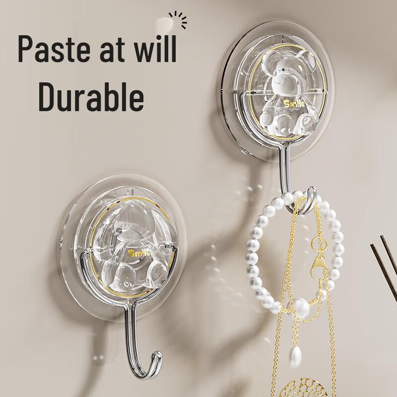 Fumaide Punch-Free Transparent Adhesive Hooks