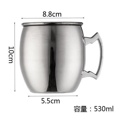 2 Pieces 530Ml 18 Ounces Moscow Mule Mug Stainless Steel Hammered Copper Plated Mojito Cup Bar Drinkware Beer Cocktail Glass