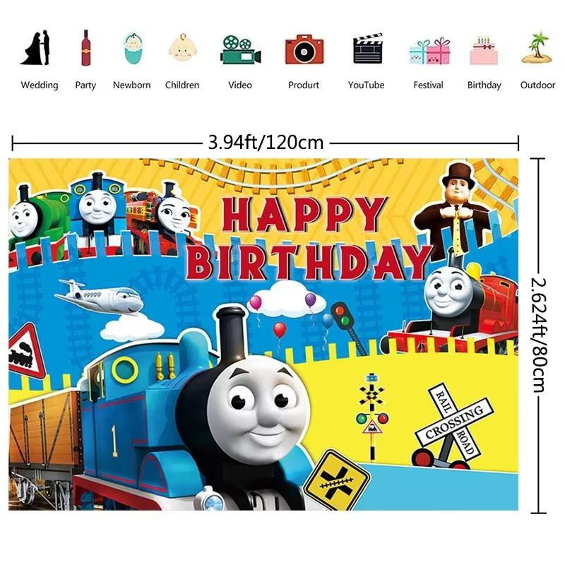 Thomas Trains Theme Party Decorations Thomas Friend Plates Cups Backdrop Balloons Kids Birthday Party Supplies Baby Shower Gifts