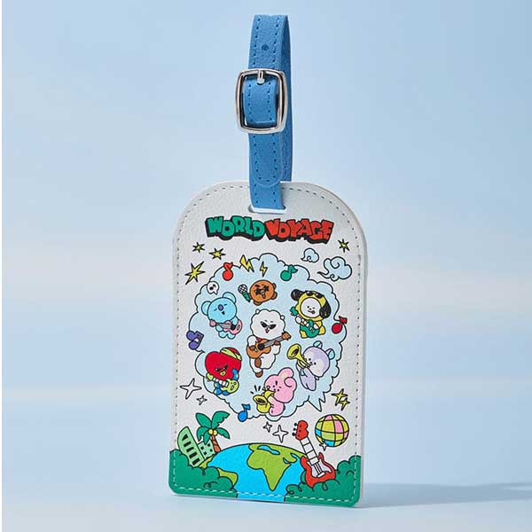 Official BT21 WORLD VOYAGE Luggage Tag - Iconic Travel Accessory