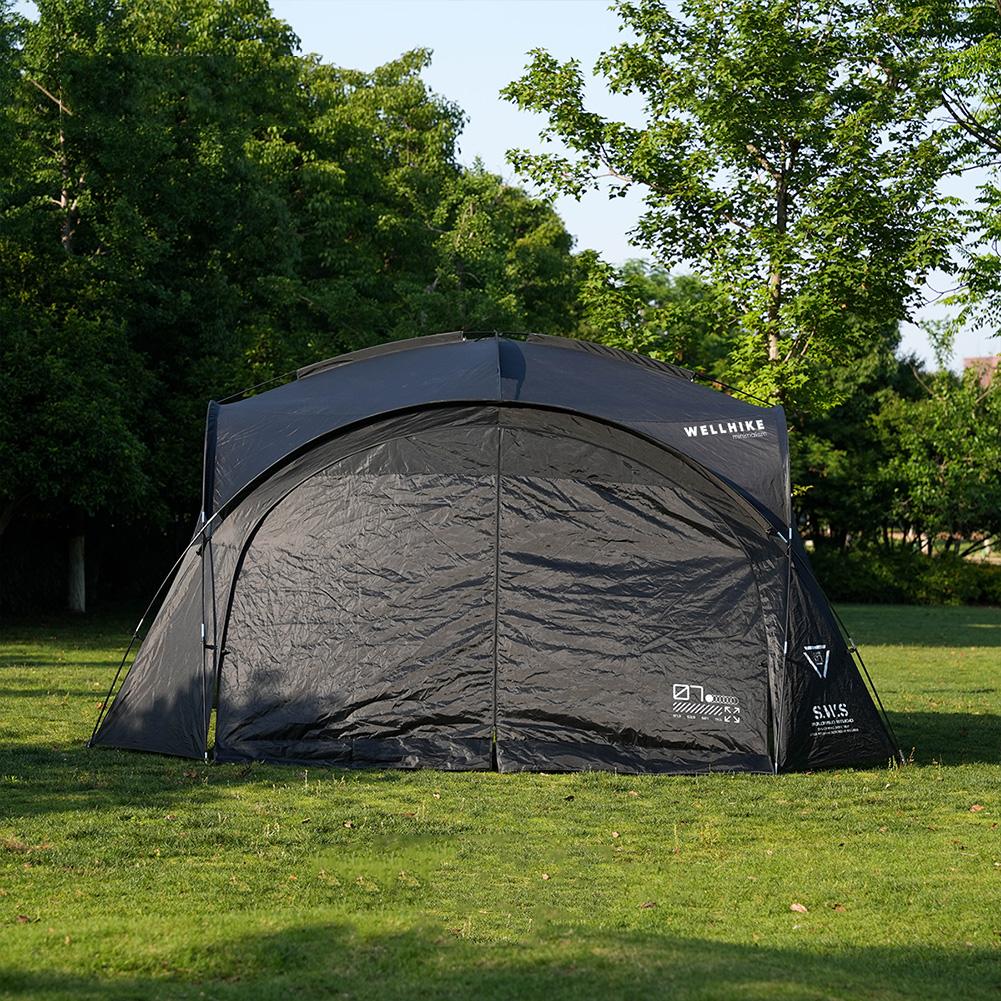 Silver Coated Sunshade Canopy UV Resistant Camping Dome Tent PU3000MM Waterproof for Outdoor Backyard BBQ
