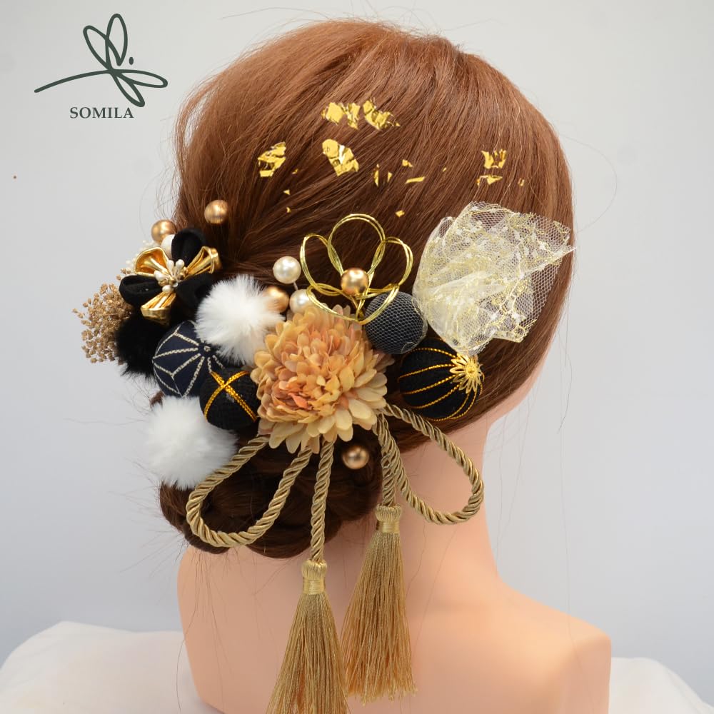Available in 3 Perfect for and This hair accessory features Japanese dried and artificial Perfect for and colors. Coming-of-Age Ceremonies,
