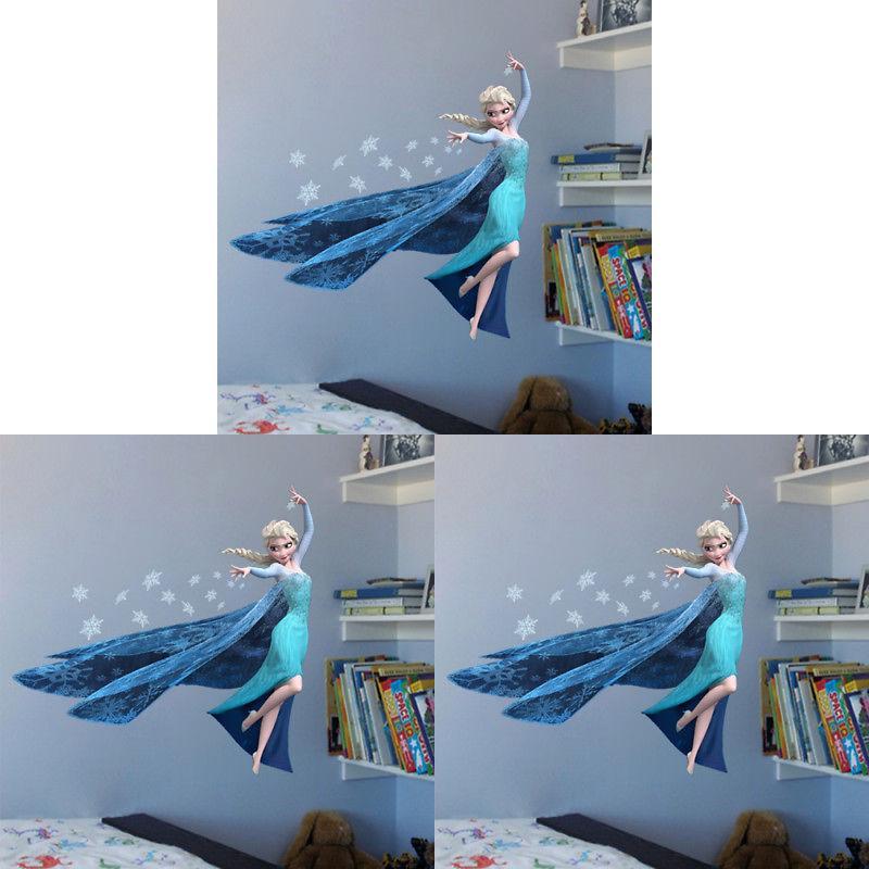 Frozen Princess Wall Sticker Featuring Vibrant Pvc Material For Girls Bedroom Decoration