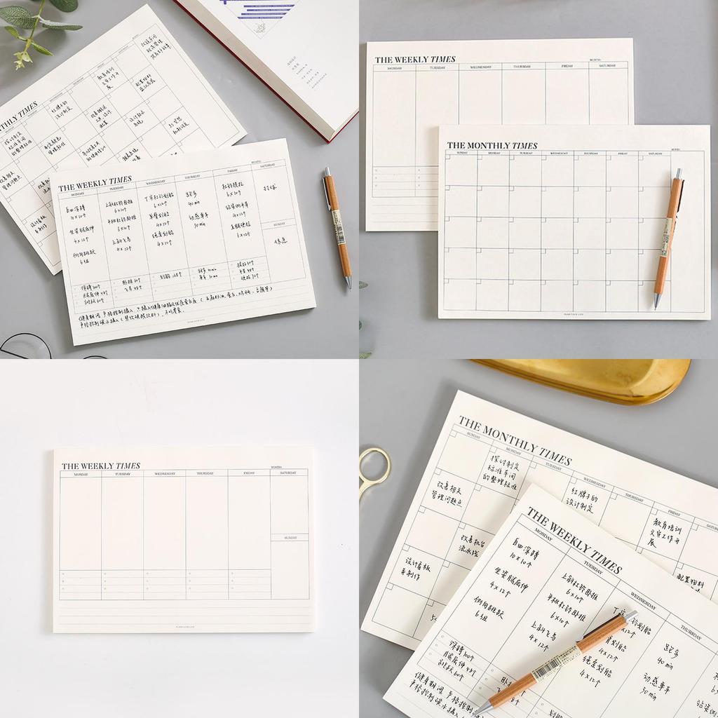 Simple Tearable Monthly Plan Book With High Quality Paper Ideal For Office And Study Memo