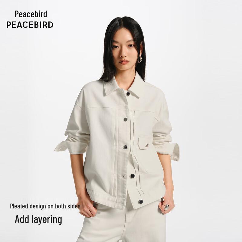 Peacebird Women s Relaxed Fit Denim Jacket S