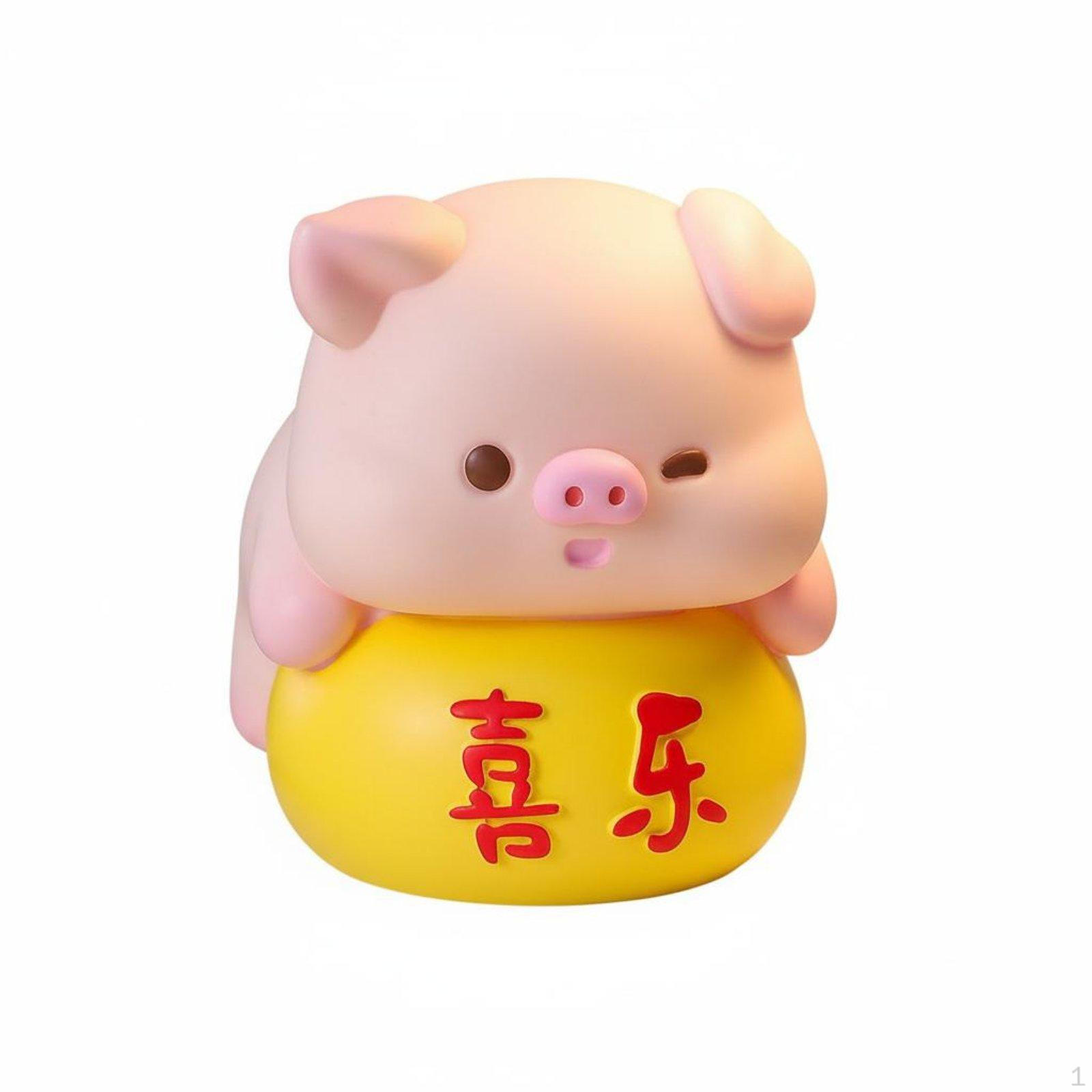 Cute Pig Savings Bank Great Gift Idea Large Capacity Room Decoration for Girls, Adults, S Lying Pig
