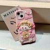 Koreanische süße 3D-Mädchen-Bär-Silikon-Rosa-Telefonhülle für iPhone 14 13 12 Pro Max 11 Ins schöne Cartoon-Schutzhülle Soft Cover Funda