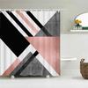 Waterproof Polyester Fabric 3D Bath Curtain Geometric Figure for Bathroom Curtain Shower Curtain Long 180*200cm