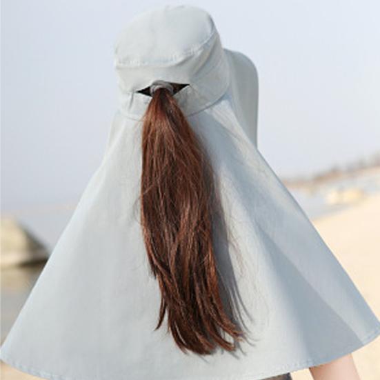 Sun Protection Hat with Large Brim Solid Color Friendly to Skin Quick-Drying Moisture-Wicking Fabric Breathable Cooling Hoodie Hat