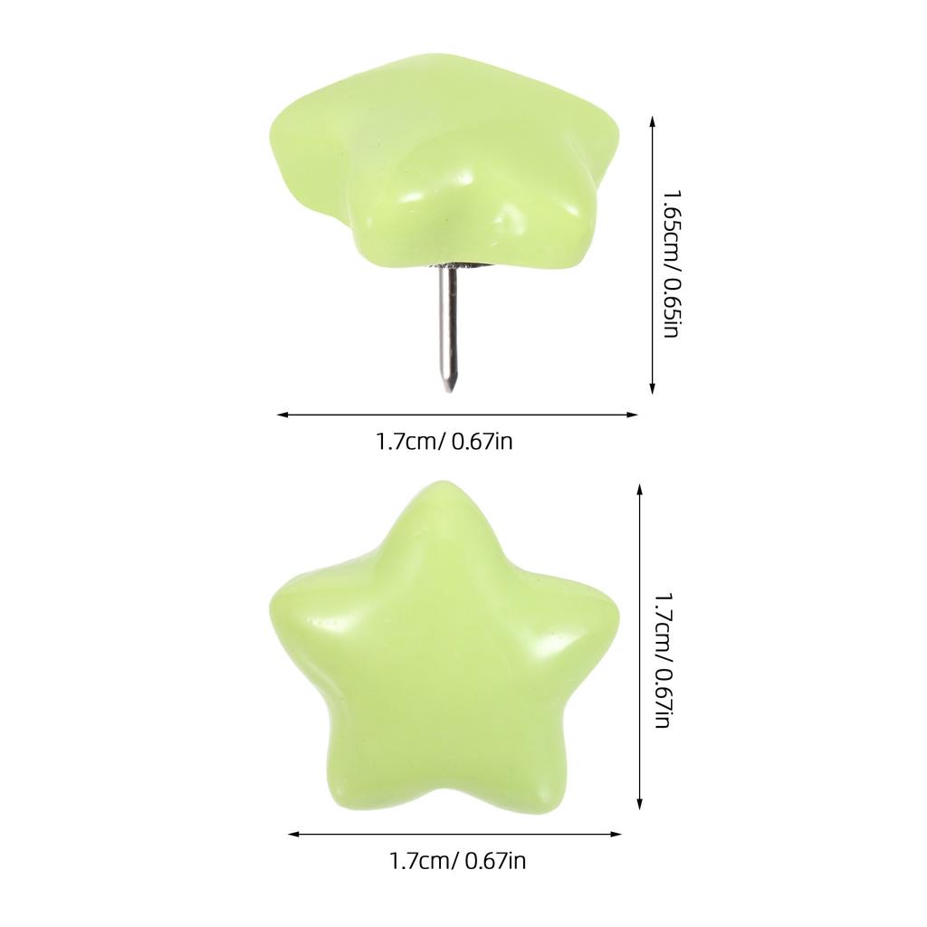 30Pcs Star Shaped Thumb Tacks Flat Head Push Pins for Cork Board Bulletin Board Map Wall Hanging Photo Display