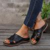 Offene Damen-Sandalen mit Plateau-Absatz und dicker Sohle, ein Riemen - Strandschuhe
