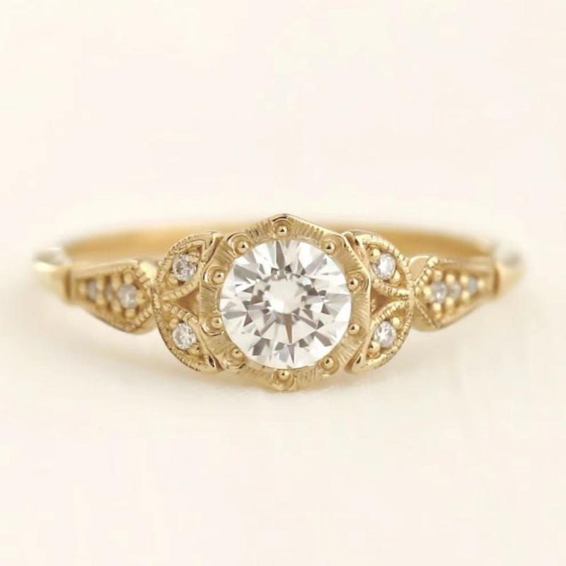 Selling Gold Plated Stainless Steel Rings For Women Heart Ring Jewelry Accessories