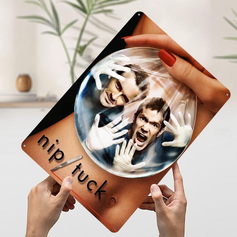 

NipTuck TV Show Tinplate Poster Customized Wall Art Vintage Retro Metal Signs for House Decor Room Ornaments Office Decoration 7.9x11.8In(20x30cm)