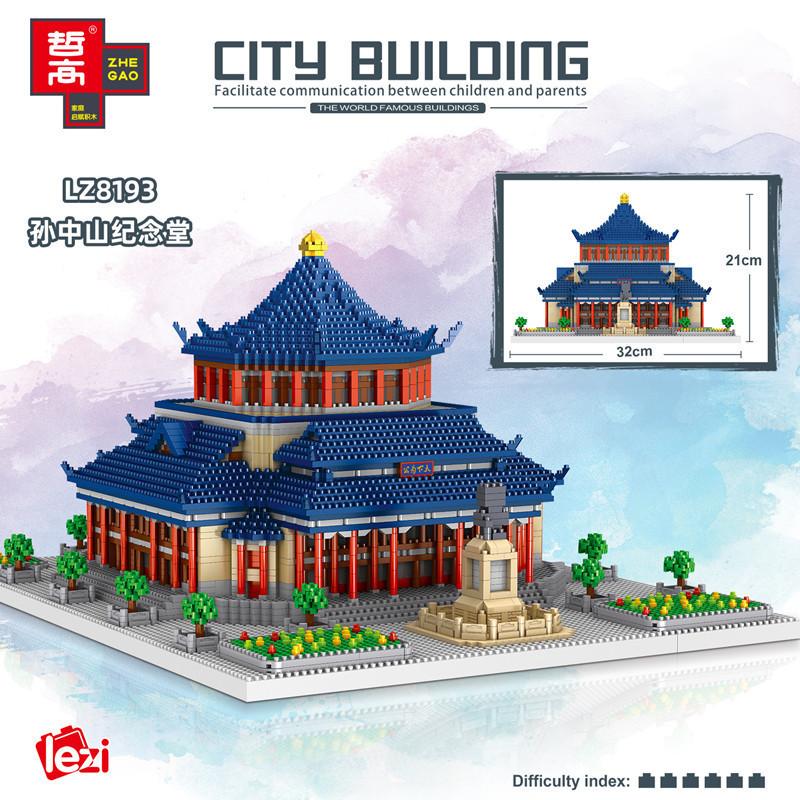 Latest Lezi Small Blocks Chinese Style Architecture Castle Palace Tower Construction Blocks Fun Toys For Children Gifts Girl Present