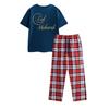 Show Me The Merch Childrens/Kids Eid Mubarak Short-Sleeved Long Pyjama Set