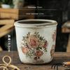 Vase Household Ceramic Retro Creative Succulent Flower Pot Desktop Decoration Nordic Style Art Living Room with Drainage Hole1Pc