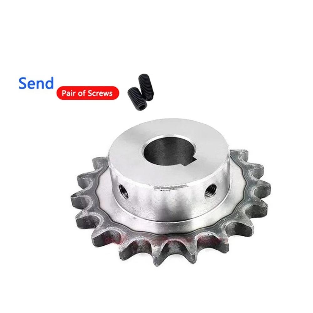 1pc 06B Industrial Drive Sprocket Wheel 45# Steel Chain Gear 10 11 12 13 14 15 16 17 18 19 20 21 22 23 24 25 Teeth Bore 10-32mm