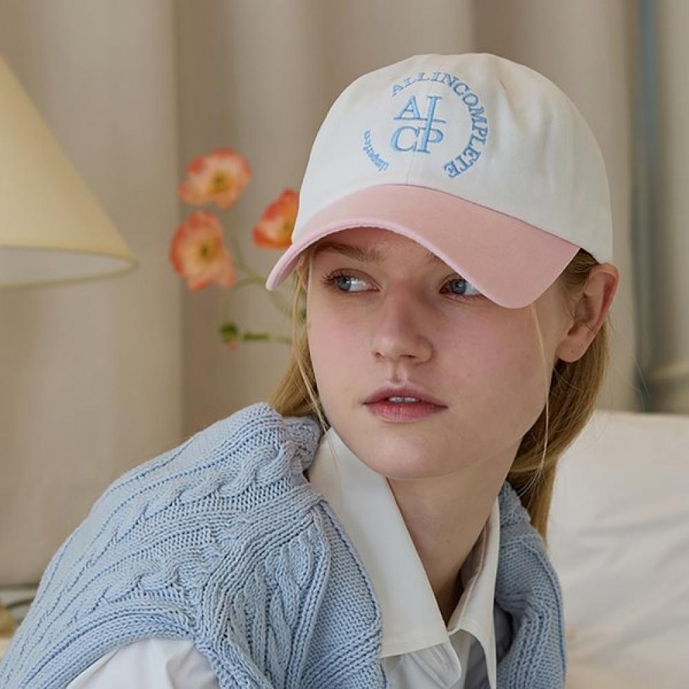 Allincomplete Round Logo Ballcap   White Block