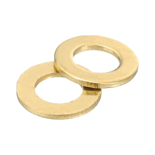 uxcell M3 Copper Washers, Flat Washers, 200pcs Brass Rings, 6mm OD, 0.5mm Thickness, Metal Seal Gasket Rings for Screws, Bolts, and Nuts