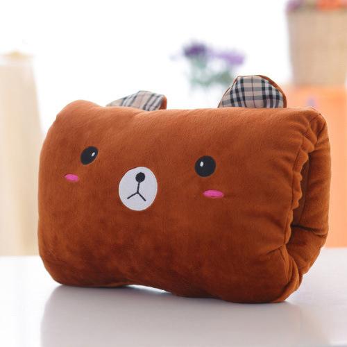Cartoon Animal Plush Hand Warmer Cushion - Non-Electric Soft Pillow Gift for Kids & Toddlers