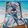 Genshin Impact Eula Towel Sports Quick Dry Travel Camping Gear Sandproof Soft Light Large Beach Towel