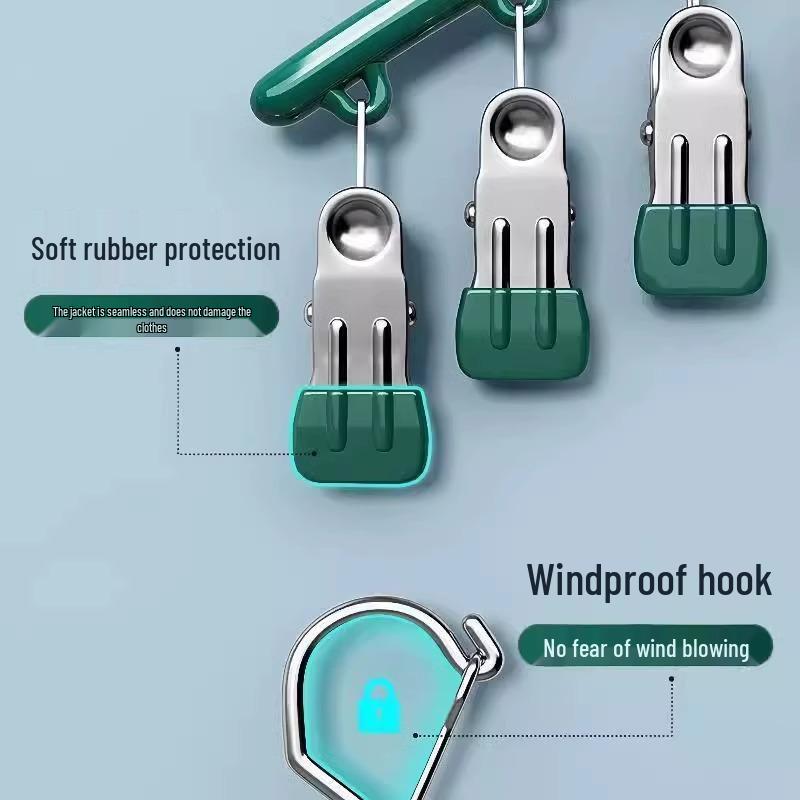 Multifunctional Stainless Steel Clothes Pegs for Baby Clothes, Socks, and Underwear - Household Drying and Storage Rack
