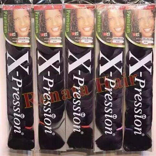 

Xpression 82 Длинный парик дреды - Африканская черная коса, 165г