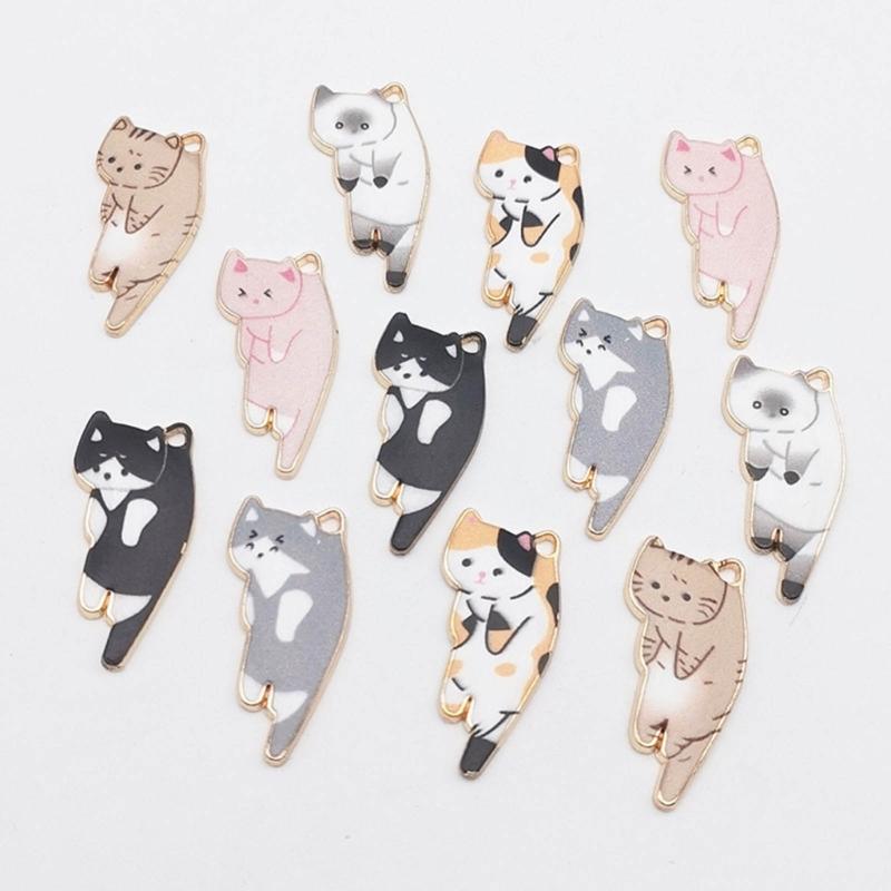 6 Colors Hang Tags Alloy Earrings Jewelry Necklace Pendant DIY Accessories