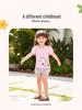Little Maven Summer Girls' Chic European & American Style Cartoon Clothing Set