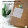 50sheets Transparent Sticky Note Pads Stickers Paper Clear Notepad Posits Waterproof Memo Pad