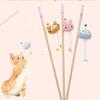 1pc Random Color Cute Animal Shaped Cat Teaser Toy Stick For Cat Use